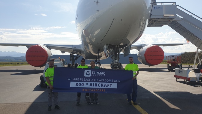 800th Aircraft arrival for TARMAC Aerosave Group
