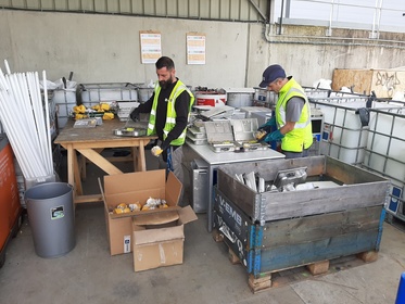 Collection of oxygen masks in TARMAC Aerosave's facilities
